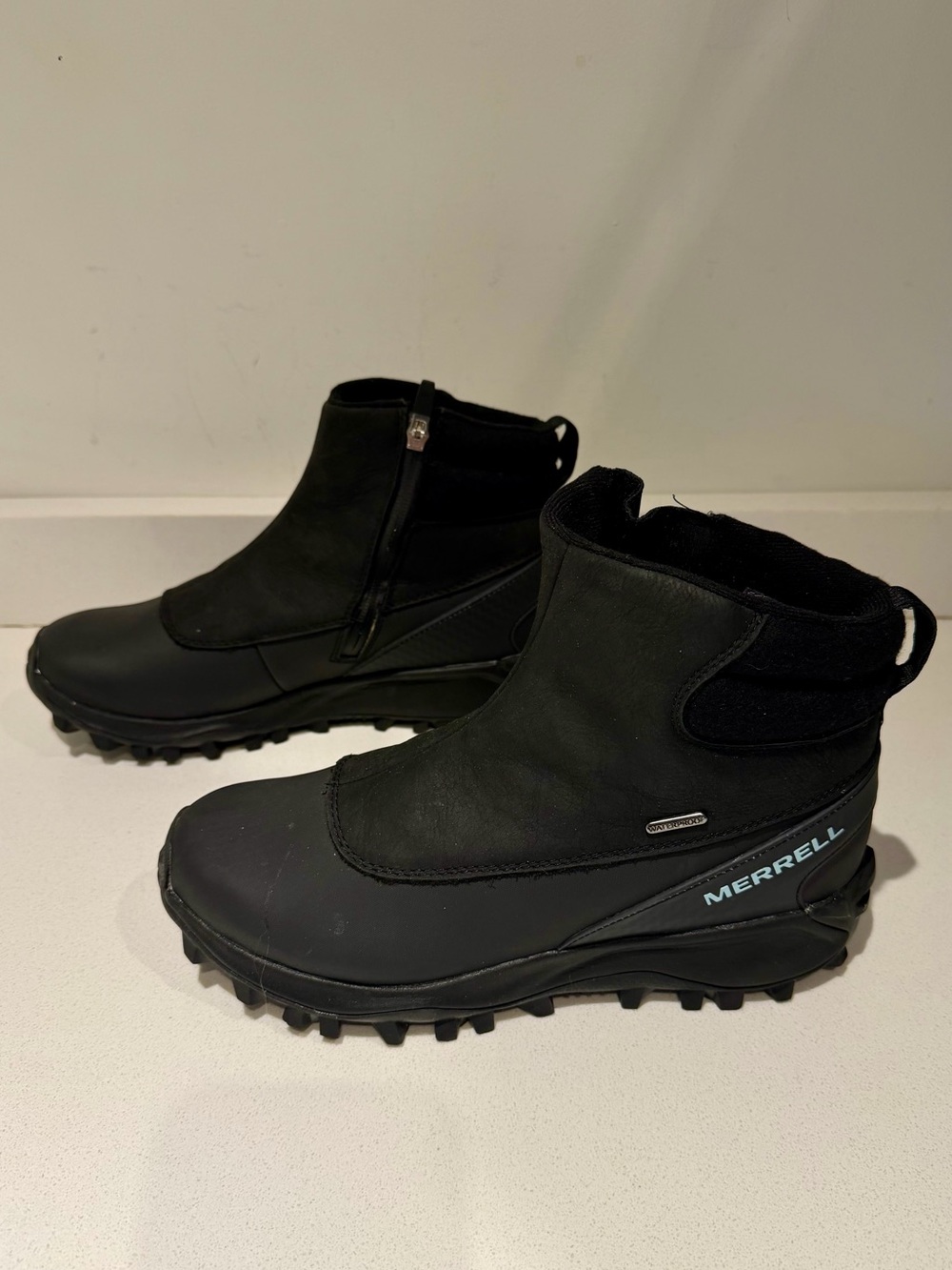 Merrell Women Thermo Kiruna Mid Zip Black J035090 Waterproof Hiking Boots Sz 9.5